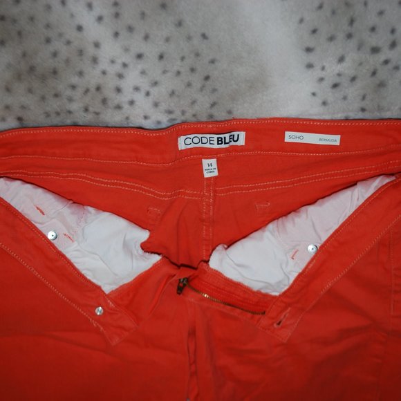 5/$25 - Code Bleu Orange Denim Shorts - 14 - Picture 4 of 6